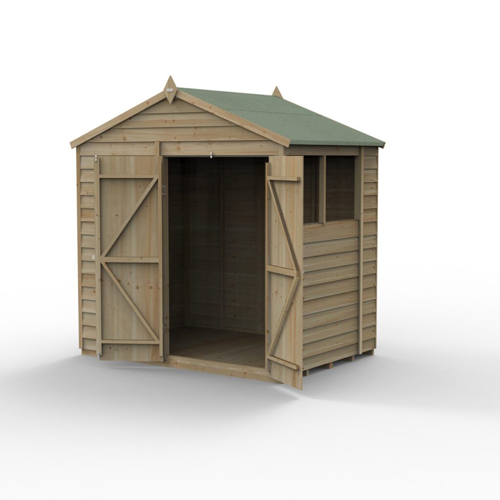 4LIFE Apex Shed 7×5 – Double Door – 2 Window 5013053199923 2